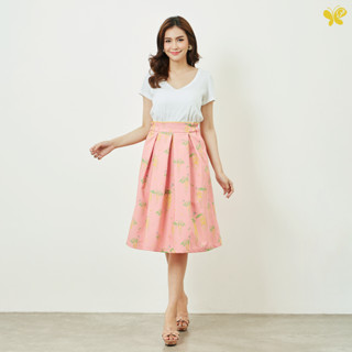 Woman Firework Skirt กระโปรงจีบทวิสต์รอบตัว สวมใส่ด้วยซิปด้านหลัง ผ้า Light Cotton 100% เนื้อผ้าบางเบา เนียนนุ่ม ใส่สบาย