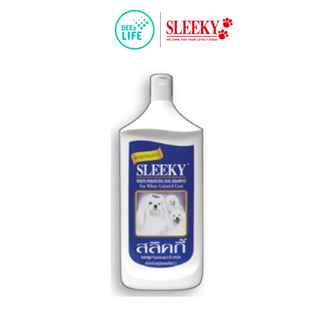 SLEEKY สลิคกี้ แชมพูบำรุงขนและผิวหนัง สำหรับสุนัขขนสีขาว 350 CC.