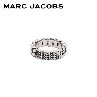 MARC JACOBS THE BARCODE MONOGRAM ID CHAIN RING 2S3JRN001J21045 AGED SILVER แหวน