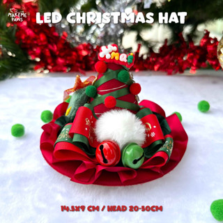 LED Christmas Hat 🎄👑หมวกคริสต์มาส สำหรับน้องหมา น้องแมว สุนัข Christmas Collection