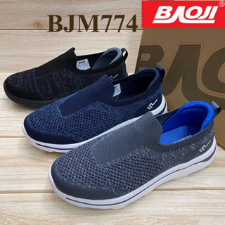 Baoji BJM 774 รองเท้าผ้าใบชาย (41-45) สีดำ/กรม/เทา สศศ