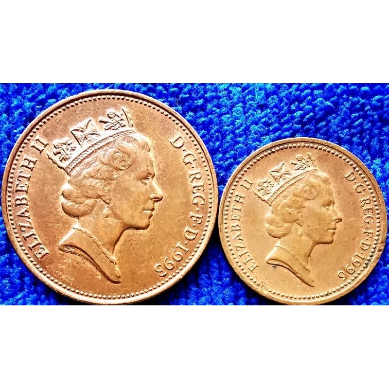 เหรียญ​สหราช​อาณาจักร​ UK, 1,2 Pence, ใช้แล้ว, #​2076L