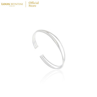 Louis Montini (Jewelry) Sterling Silver 925 Bracelet สร้อยข้อมือเงินแท้ 92.5% กำไลข้อมือผู้หญิง รูปเชือกสาน – LJBL15