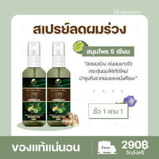 [โปร 1 แถม 1]🍁 สเปรย์ฉีดผมห้าเซียน ลดผมร่วง ผมบาง เร่งผมยาวไว บำรุงเส้นผม หนังศีรษะ รากผมแข็งแรง 5 HERB HAIR TONIC SPRAY