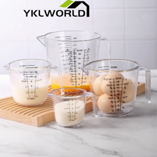 YKLWORKLD แก้วชงกาแฟ ถ้วยตวงแก้ว 350/500/1000ML