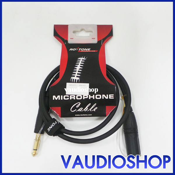 1M XLR ผู้+Phone mono ทอง ยาว 1เมตร ROXTONE สายสัญญาณ XLR ผู้+Phone สาย เครื่องเสียง GMXJ250L1 1M XL
