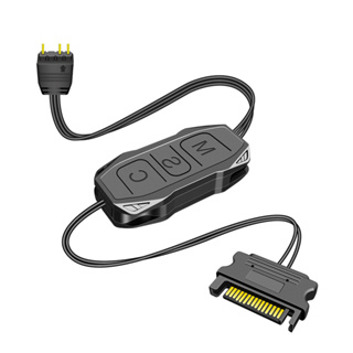 ตัวควบคุม ARGB 5V 3-pin สายแปลงจาก SATA to ARGB ขนาดเล็ก กดเปลี่ยนไฟได้ - สินค้าจัดส่งในไทย