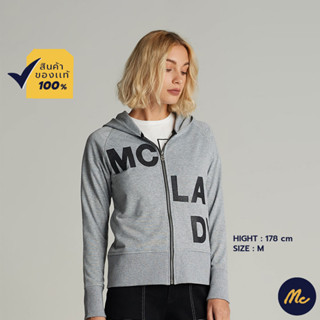 Mc JEANS เสื้อกันหนาวผู้หญิง เสื้อแขนยาว มีฮู้ด รูปทรงสวยคลาสสิค Mc Lady Summer สีเทา เสื้อ ฮู้ด mc MJHP084