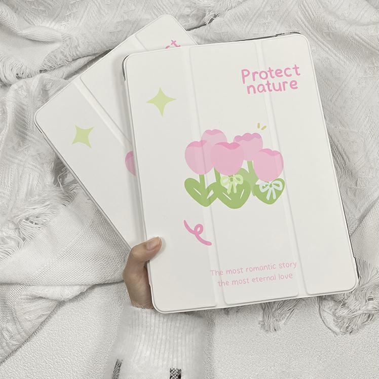 ✨พร้อมส่ง✨เคสไอแพด pro11 2024 Air7/6 Gen9 Air8 11 Air5 เคสiPad ดอกทิวลิปสีม่วง Gen8 Air4 Case iPad ราคา ถูกที่สุด ดีลบีเคเค แกลเลอรีภาพที่ 2