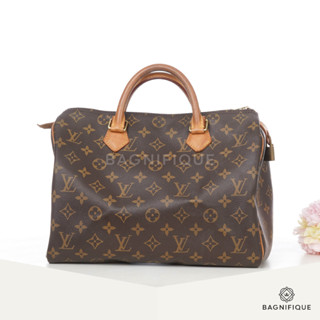 LOUIS VUITTON SPEEDY BAND 30 BROWN MONOGRAM EBENE CANVAS GHW