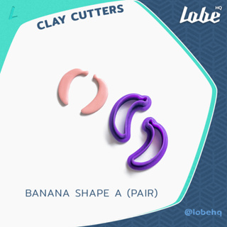 Banana Shape A Clay Cutter/ Clay Tools/ Clay Earring Cutter/ Plastic Polymer Cutter/ แม่พิมพ์กดดินโพลิเมอร์รูปทรงกล้วย