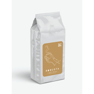 เมล็ดกาแฟโรบัสต้า คั่วอ่อน Robusta Light Roast (1KG)