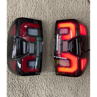 ไฟท้าย Ford Ranger Next Gen 2022 2023 XL XLT XL+ 2022 Led V.2 ไฟเลี้ยววิ่ง สีดำ-แดง