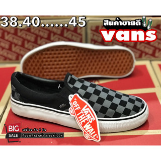 ✨รองเท้าผ้าใบ✨ รองเท้า vans slip on  ตารางเทาดำ งานสวย รุ่นยอดฮิต สินค้าตรงปก100%🌈👟