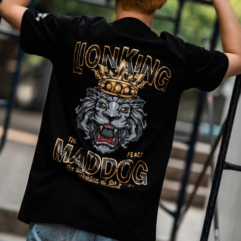 Maddogstreet® เสี้อยืด ลาย รุ่น สิงโต แขนสั้น เสื้อยืดผู้ชาย