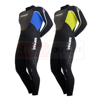 Scuba Diving Neoprene Wetsuit เวทสูทดำน้ำ นีโอพรีน Sopras Isida Man Long 2mm