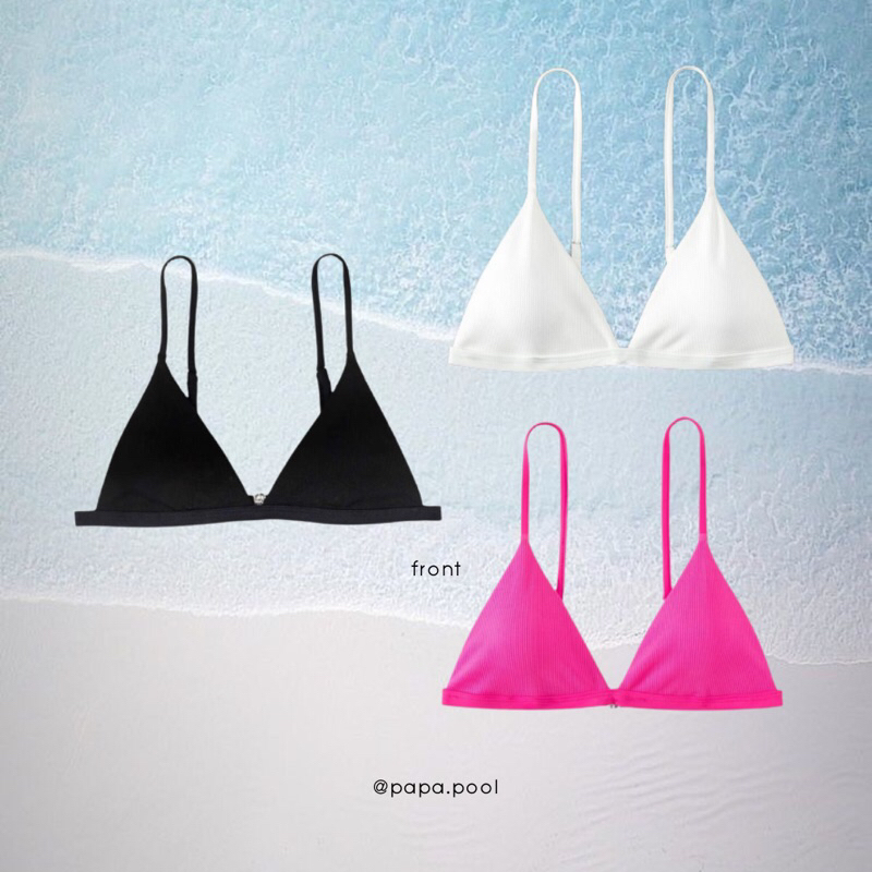 (มีบราขายแยก) Triangle Bikini บิกินี่ผ้าร่องสามเหลี่ยม มี5สี!