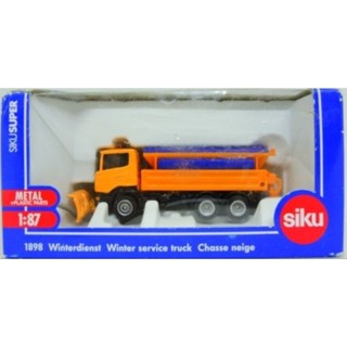 รถเหล็ก SIKU 1898 - (สินค้าลดราคากล่องไม่สวย) รถกวาดหิมะ Winter Service truck 1:87