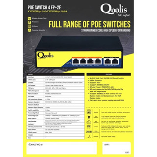 POE SWITCH 4 FP+2F 4*10/100Mbps PoE+2*10/100Mbps Uplink Qoolis