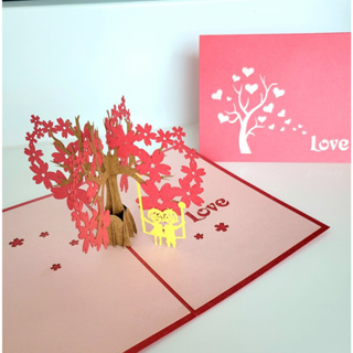 การ์ด Pop Up 3D - Tree of Love - การ์ดต้นรัก พร้อมซอง