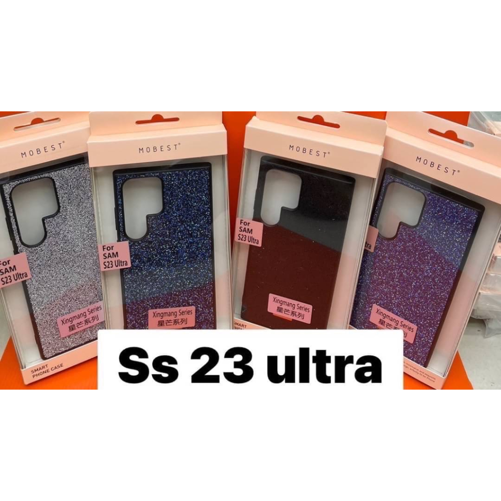 Mobest เคสกากเพชร เคส For Samsung galaxy S24Ultra S23Ultra ขอบนิ่มหลังแข็ง