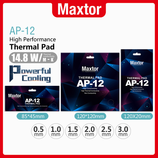 [maxtor Official] Maxtor Thermal Pad AP-12 14.8W/m-k CPU Thermal Pad for laptop ps4 ssd