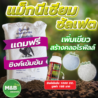 🔥ฟรีซิงค์เข้มข้น ทุกกระสอบ🔥แม็กนีเซียม ซัลเฟต (Magnesium Sulphate) ขนาด 25 กิโลกรัม