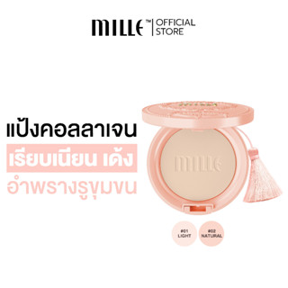 Mille แป้งสเนลคอลลาเจน Mineral Snail Collagen Pact SPF25 PA++ 11g.