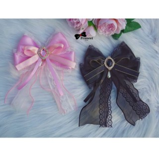 โบว์ติดผม​ โบว์ติดแท่งไฟ/ สีดำ​, ชมพู, กรม
