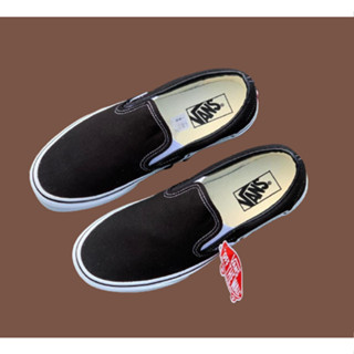 VANS Slip-On (Classic) Black ลายไฟ แท้100% พร้อมส่ง (สินค้ามีกล่อง)