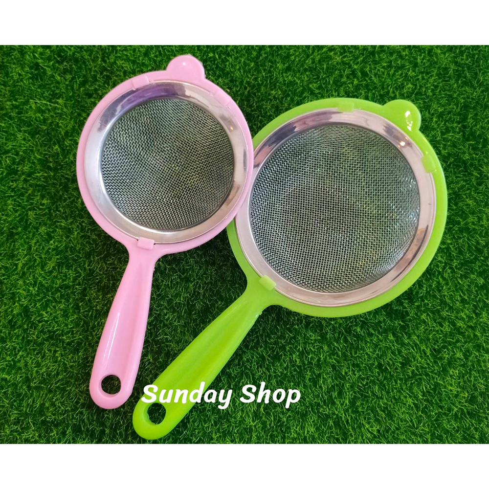 กระชอน กระชอนบดข้าว กระชอนเล็ก ที่กรอง มี 2 ขนาดให้เลือก Strainer สีพาสเทล คละสี น่ารัก Stainless Steel Filter