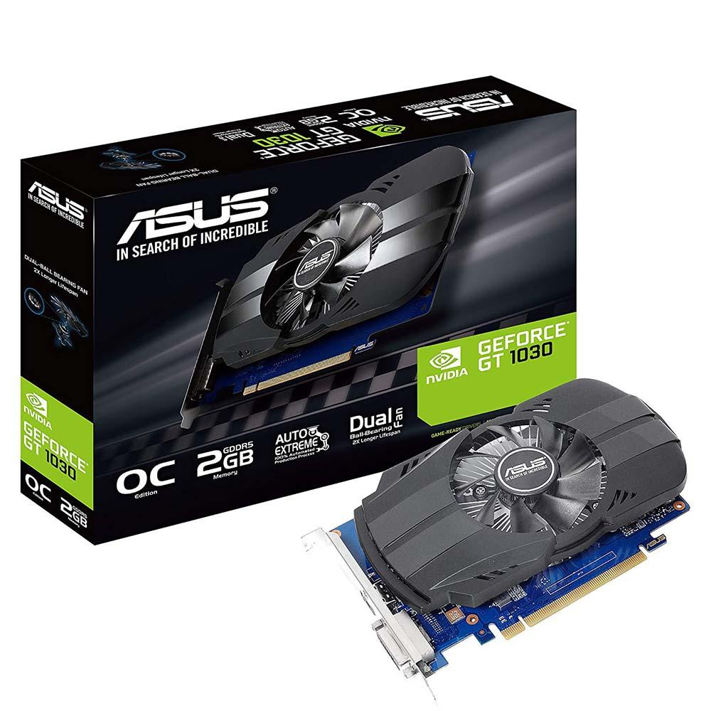 VGA (การ์ดแสดงผล) ASUS GEFORCE GT1030 (PH-GT1030-O2G) 2GB GDDR5 รับประกัน 3 - Y