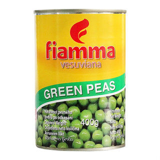 ไฟมมา ถั่วลันเตาในน้ำเกลือ 400 กรัม - Green Peas Vesuviana 400g Fiamma brand