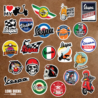 สติกเกอร์ เวสป้า vespa แต่งรถแนวๆ 6 ชิ้น