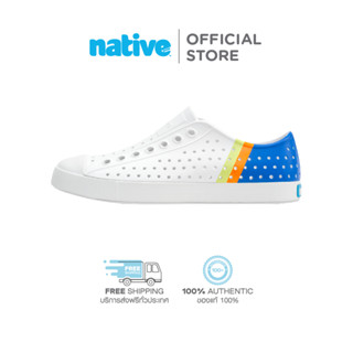 Native รองเท้ากันน้ำผู้ใหญ่ EVA รุ่น Jefferson Sugarlite Block Shell White / Shell White / UV City Celery Block