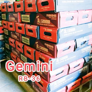 ลวดเชื่อม Gemini RB-36 เชื่อมเหล็กทั่วไป เชื่อมเหล็กชุบกัลวาไนซ์ มาตรฐาน E6013 ลัง 20 กก. ลวดเชื่อมเหล็ก