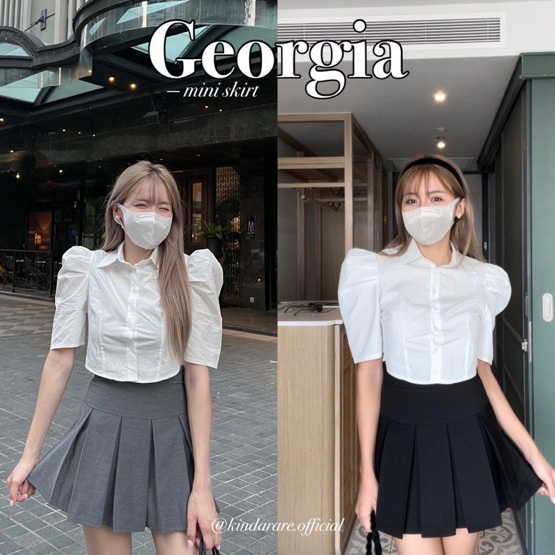 KINDARARE 🏷️ Georgia mini skirt — กระโปรงจีบรอบ (พร้อมส่ง)