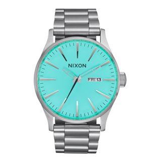 Nixon Sentry SS Silver Turquoise (NXA3562084-00) นาฬิกาข้อมือผู้ชาย สีเงิน