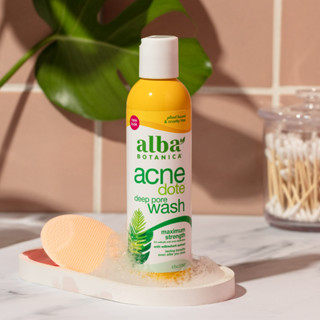 [พร้อมส่ง] นำเข้าจากอเมริกา ของแท้ 100% สบู่เหลวล้างหน้ารักษาสิว Alba Botanica, ACNEdote, Deep Pore Wash (177 ml)