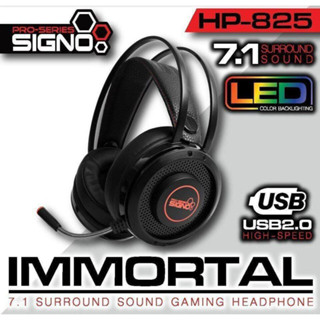 Signo Gaming Headset Pro-Series 7.1 Immortal HP-825 Black