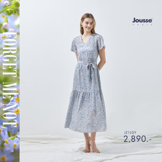 Jousse ชุดเดรส WORKING Dress ลายดอกไม้ สีเทา (JZ1LGY)