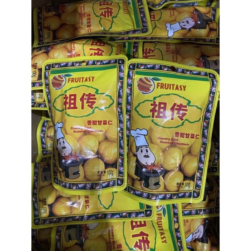 เกาลัดก่อหยวน ฟรุตตาซี่ 100 กรัม หวานมันอร่อยยย แกะเปลือกแล้วพร้อมทาน