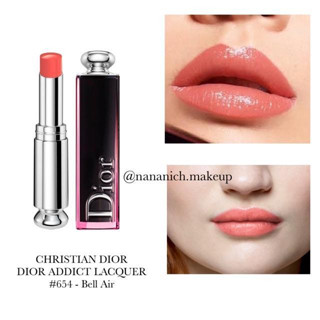 Beauty-Siam แท้ทั้งร้าน !!  แบ่งขายลิปสติกสีสุดน่ารัก DIOR ADDICT  LIPSTICK สี 654 BEL AIR ขนาด 0.5 กรัม พร้อมแปรงทาลิป