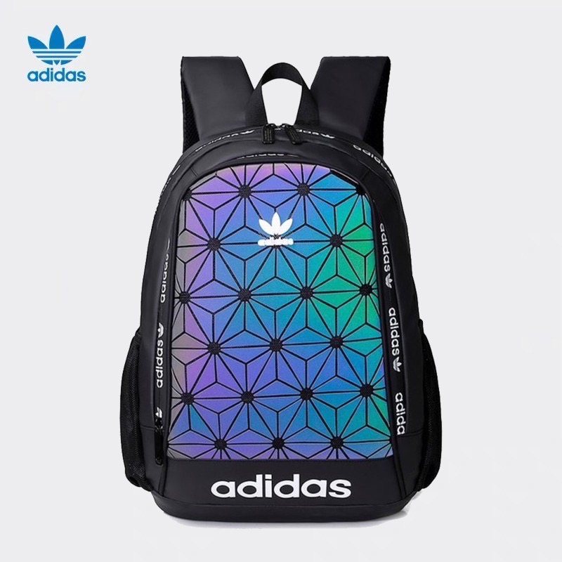 [ของแท้ 100%] ของแท้ Adidas กระเป๋าเป้ 3D เพชรกระเป๋านักเรียนเลเซอร์