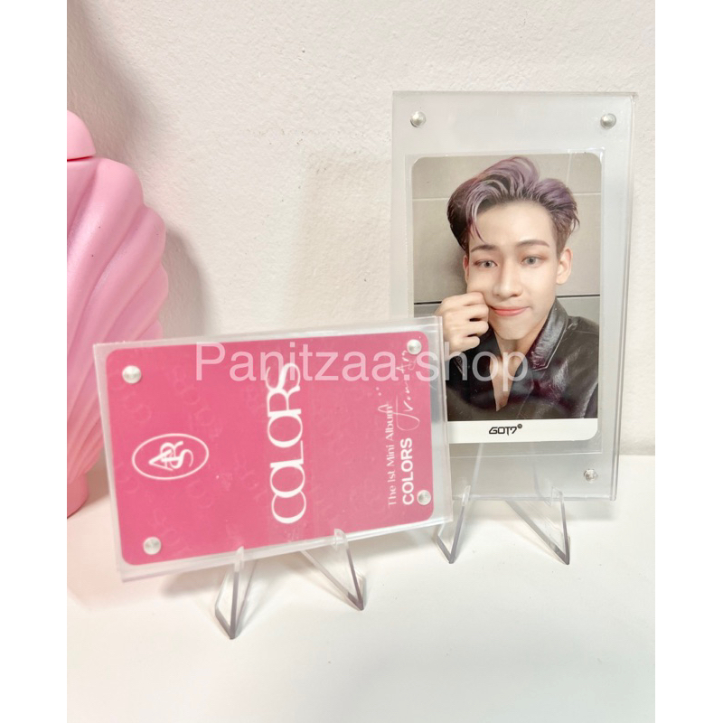 NEW กรอบรูปอะครีลิคใส แม่เหล็ก (ไม่รวมขาตั้ง) ขนาดใส่รูปโพลารอยด์และการ์ดได้ (พร้อมส่ง)