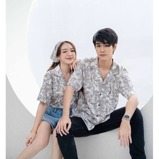 Minimal Shirt แขนสั้น Cloudy Shirt สีเทา