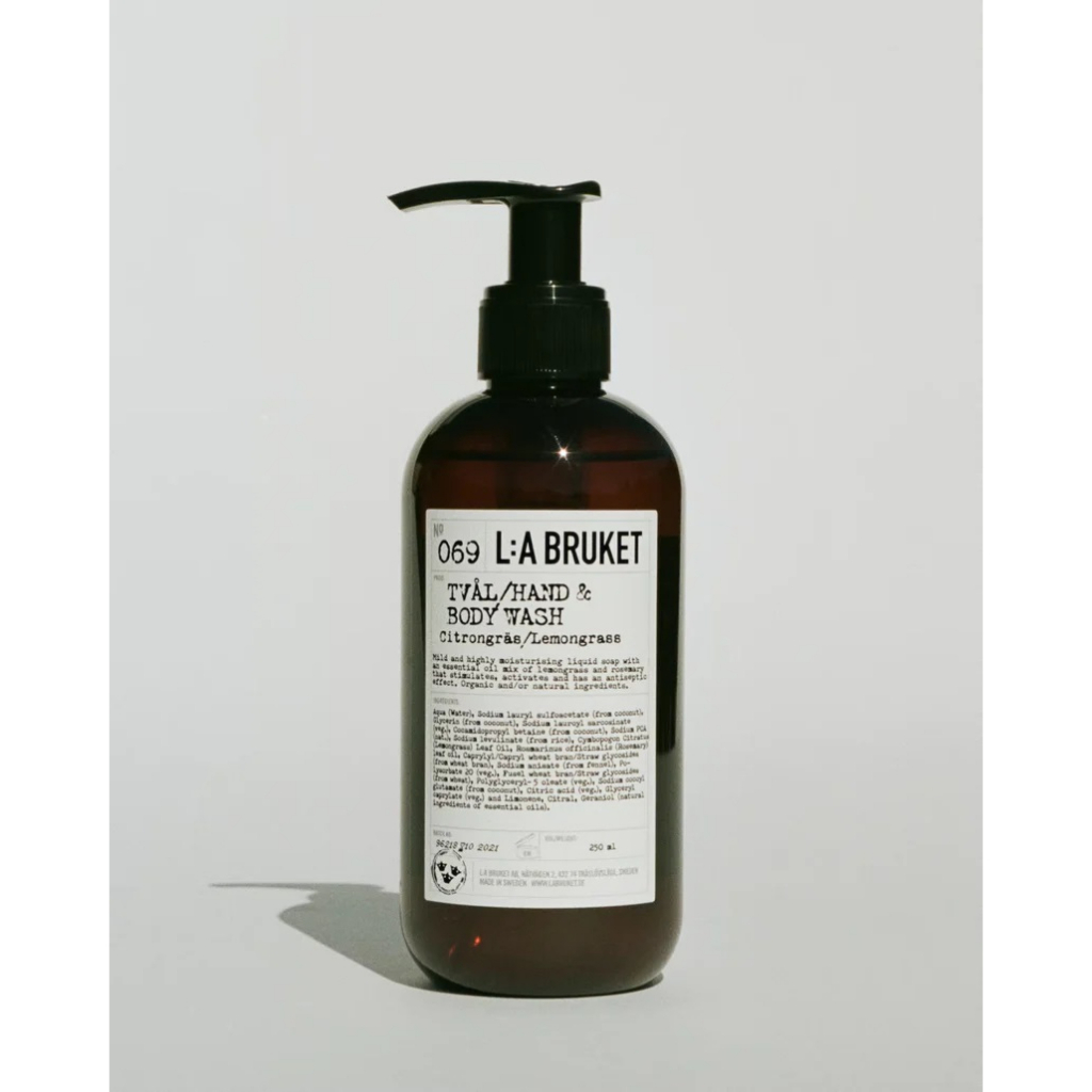 พร้อมส่ง ของแท้ L:A Bruket Hand & Body Wash (55ml/240ml) (069 Lemongrass/104 Bergamot&Patchouli)