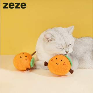 พร้อมส่ง❤️ orange juicy zeze ของเล่นแมว ของเล่นสัตว์เลี้ยง แคทนิป ไม้มาทาทาบิ ขัดฟันแมว ไม้ขัดฟันแมว ตุ๊กตาของเล่นแมว