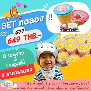 [ราคารวมจัดส่ง] 🍲 เซตทดลอง อาหารเด็ก แม่ว่าดีเบบี้ฟู้ด / อาหารเด็ก 6 - 12 เดือน / อาหารเด็กออร์แกนิค  Maewadee baby food