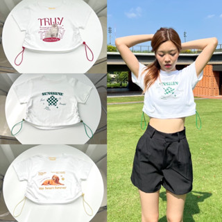 AC-012 baby crop เสื้อครอปเชือกรูดข้าง ทรงสวยใส่สบายปังม้าก